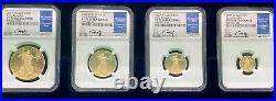 2022 W Gold Eagle 4-Coin Set ER NGC PF70 Ultra Cameo Ed Moy Signed