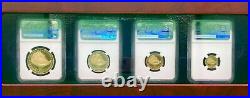 2022 W Gold Eagle 4-Coin Set ER NGC PF70 Ultra Cameo Ed Moy Signed