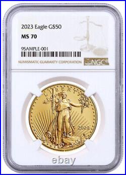 2023 $50 American Gold Eagle 1-oz Coin NGC MS70 Brown Label