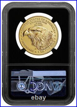 2023 $50 American Gold Eagle 1-oz Coin NGC MS70 FDOI Gold Foil Label