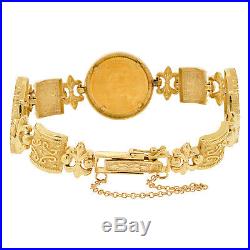 22K Gold Coin American Eagle 14K Bracelet Estate Ladies Etruscan Fancy Women's