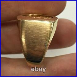 22K Solid Yellow Gold 1/10th oz. Gold 1999 American Eagle Coin 14K Gold Ring