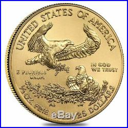 $25 1/2 oz American Gold Eagle (Random Date) BU