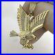 2.0Ct Round Cut Created Diamond Eagle Men’s Charm Pendant 14K Yellow Gold Plated