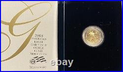 $5 2008 W Gold Eagle Proof with Box & COA