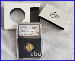 $5 American Gold Eagle Jennie Norris 1/10 oz NGC MS-70 First Day of Issue 2021