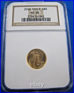 $5 GOLD EAGLE 2000 MS69 (ek)