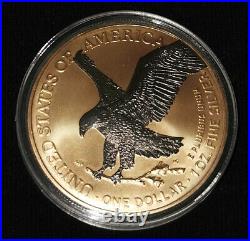 AMERICAN EAGLE Space Gold Edition 1oz Silver Coins $1 2022 Gold Black Empire