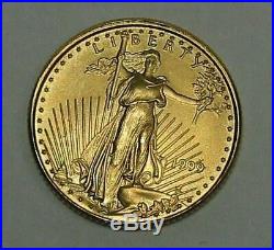 AUTHENTIC 1999 1/10 oz Gold American Eagle BU 1/10 Troy Ounce w Capsule Coin