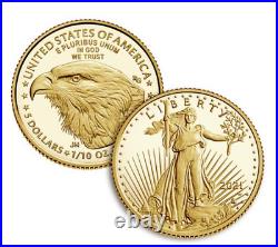 American Eagle 2021 One-Tenth Ounce Gold Two-Coin Set Designer Edition