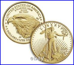 American Eagle 2021 One-Tenth Ounce Gold Two-Coin Set Designer Edition 21XK 1/10