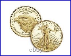American Eagle 2021 One-Tenth Ounce Gold Two-Coin Set Designer Edition SHIPPED