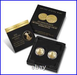 American Eagle 2021 One-Tenth Oz Gold Two-Coin Set (21XK) IN HAND Ships Now