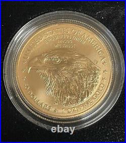 American Eagle 2021 W One Ounce Gold Uncirculated Coin 21EHN Coin in Hand