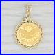 American Eagle Scales Gold Bullion Coin Shape Pendant 14k Yellow Gold Plated