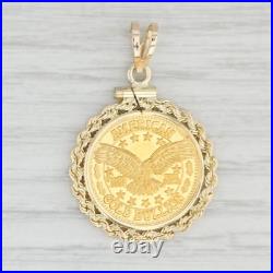 American Eagle Scales Gold Bullion Coin Shape Pendant 14k Yellow Gold Plated