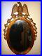 Antique Federal Period Oval Gold Eagle Mirror Extinct American Chestnut Wood
