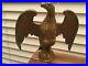 Antique/Vintage Bronze AMERICAN Eagle Finial Flag Gold Gilt Pole Topper