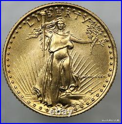 BRILLIANT UNCIRCULATED 1986 $5 GOLD AMERICAN EAGLE 1/10th OZ GOLD BU