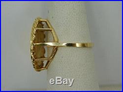 Beautiful 14k Yellow Gold Ring with 1/10 ozt. American Gold Eagle Coin (61)