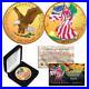 Combo 24K GOLD GILDED / COLOR 2023 American Silver Eagle 1 Oz. 999 Coin with Box