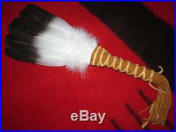 Custom Native American Hand Made Golden Eagle Medicine Feather Prayer Smudge Fan
