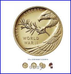 End of World War II 75th Anniversary 24-Karat Gold Coin IN HAND, UNOPENED