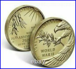 End of World War II 75th Anniversary 24-Karat Gold Coin & Silver Medal 11/9