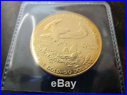 Free shipping 1986 Uncirculated 1 oz Gold American Eagle last from storage