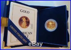 Fresh 1988 $10.00 1/4 Ounce Gold Eagle In U. S. Mint Presentation Case, Free Ship