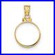 Genuine 14k Yellow Gold 1/10th oz American Eagle Screw Top Coin Bezel