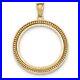 Genuine 14k Yellow Gold Beaded Prong 1/2 oz American Eagle Coin Bezel