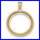Genuine 14k Yellow Gold Beaded Prong 1/4 oz American Eagle Coin Bezel