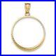 Genuine 14k Yellow Gold D/C Prong 1/2 oz American Eagle Coin Bezel