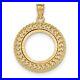 Genuine 14k Yellow Gold Double Row D/C 1/10 oz American Eagle Coin Bezel