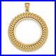 Genuine 14k Yellow Gold Double Row D/C 1/2 oz American Eagle Coin Bezel