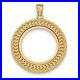 Genuine 14k Yellow Gold Double Row D/C 1/4 oz American Eagle Coin Bezel