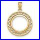 Genuine 14k Yellow Gold Fancy Wire Prong 1/10 oz American Eagle Coin Bezel