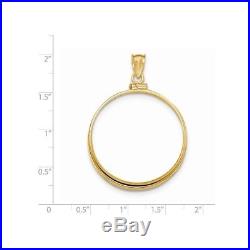 Genuine 14k Yellow Gold Screw Top One 1 oz American Eagle Coin Bezel