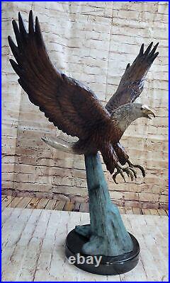 Large Bronze American Golden Eagle Statue Birds Eagles 30 Tall Figurine Sale