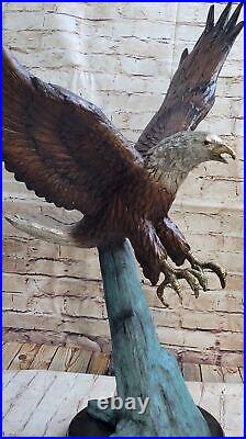 Large Bronze American Golden Eagle Statue Birds Eagles 30 Tall Figurine Sale