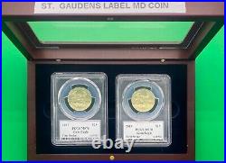 Lot Of Two 2017 $25 Gold Eagle Pcgs Ms70 First Strike Saint Gaudens