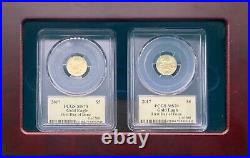 Lot Of Two 2 X 2017 $5 Gold Eagle Pcgs Ms70 Fdoi 1 Of 500. T. Cleveland