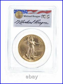 MS69 1989 $50 1 Oz Gold American Eagle Reagan Legacy Series Graded PCGS 6623