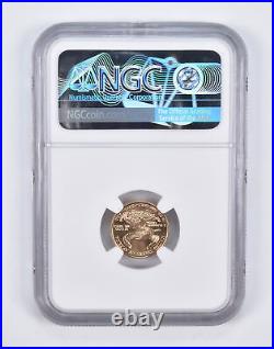 MS70 1996 $5 American Gold Eagle 1/10 Oz. 999 Fine Gold NGC 2124
