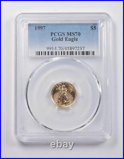 MS70 1997 $5 American Gold Eagle 1/10 Oz. 999 Fine Gold PCGS 3872