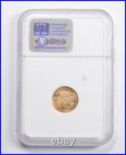 MS70 2001 $5 American Gold Eagle 1/10 Oz. 999 Fine Gold NGC 2601