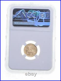 MS70 2008-W $5 Burnished American Gold Eagle Graded NGC 5798