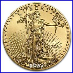 NEW 2021 $5 GOLD AMERICAN EAGLE GEM COIN (1/10th OZ. GOLD) $318.88