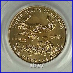 PCGS 1/10 Oz 2009 American $5 Gold Eagle BU Unc 1st Strike FS Bullion Coin MS70